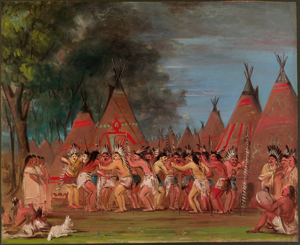 George Catlin - Dance of The Chiefs, Mouth of The Teton River