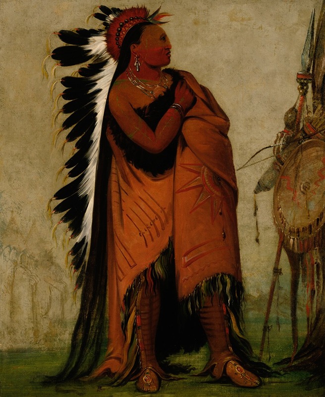 George Catlin - Eé-Hee-A-Duck-Cée-A, He Who Ties His Hair Before