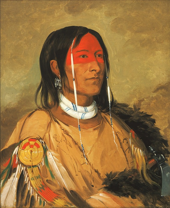 George Catlin - Eeh-Tow-Wées-Ka-Zeet, He Who Has Eyes Behind Him (Also Known As Broken Arm), a Foremost Brave