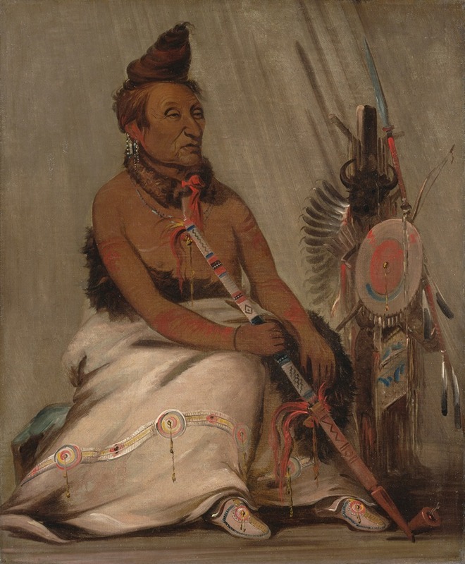 George Catlin - Eh-Toh’k-Pah-She-Pée-Shah, Black Moccasin, Aged Chief