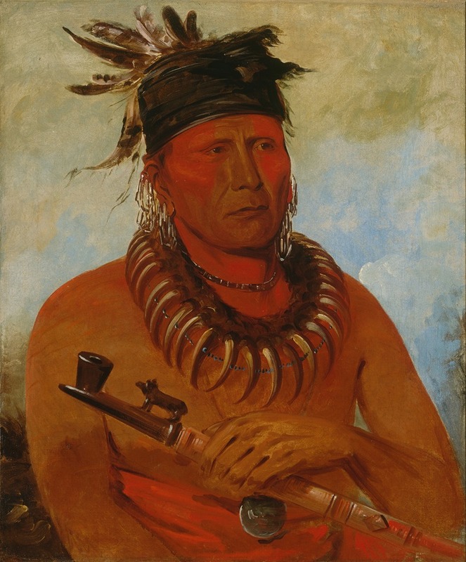 George Catlin - Háw-Che-Ke-Súg-Ga, He Who Kills The Osages, Chief of The Tribe