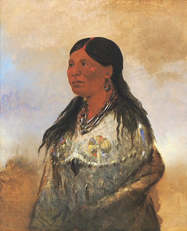 George Catlin - Hón-Je-A-Pút-O, Wife of Bear-Catcher
