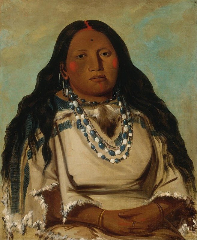 George Catlin - Kah-Béck-A, The Twin, Wife of Bloody Hand
