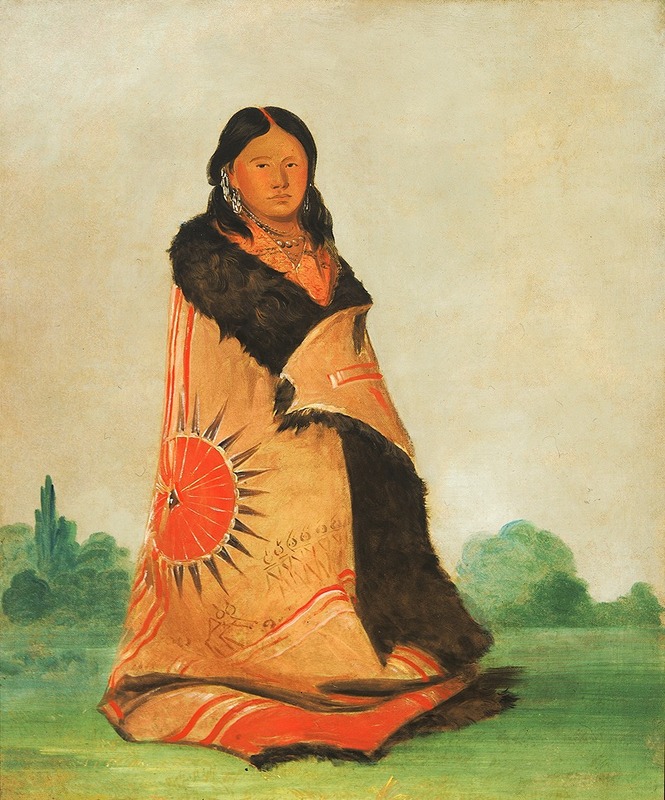George Catlin - Mong-Shóng-Sha, Bending Willow, Wife of Great Chief