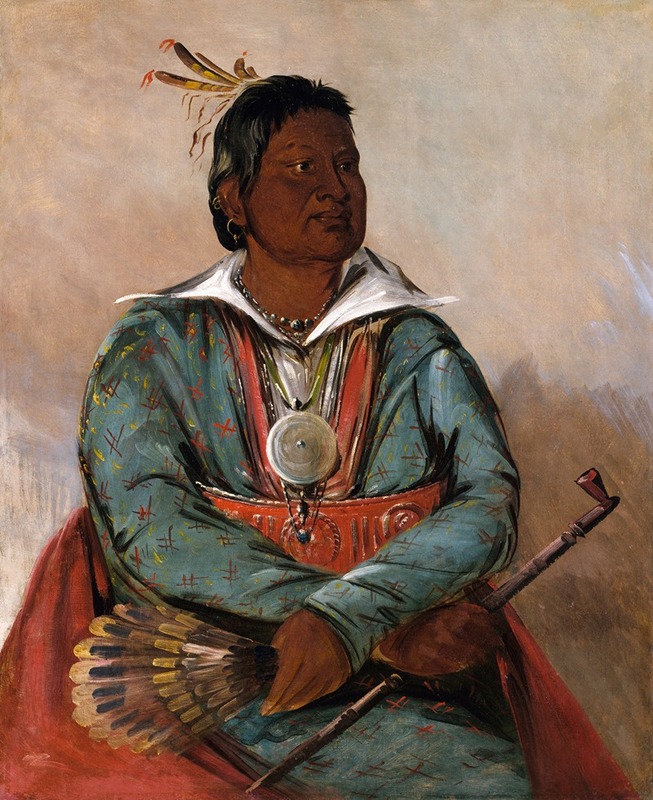 George Catlin - Mó-Sho-La-Túb-Bee, He Who Puts Out And Kills, Chief of The Tribe