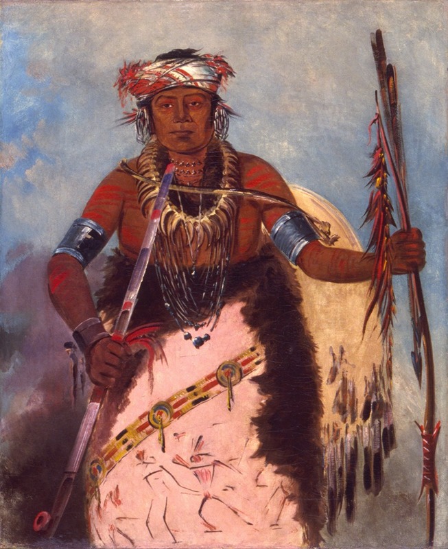 George Catlin - Notch-Ee-Níng-A, No Heart, (Called White Cloud), Chief of The Tribe