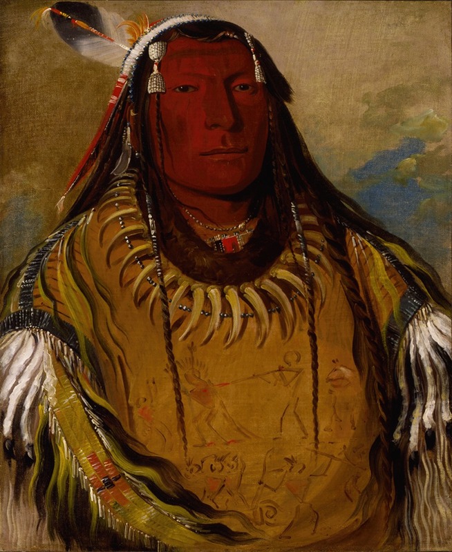 George Catlin - Pa-Ris-Ka-Roó-Pa, Two Crows, a Chief