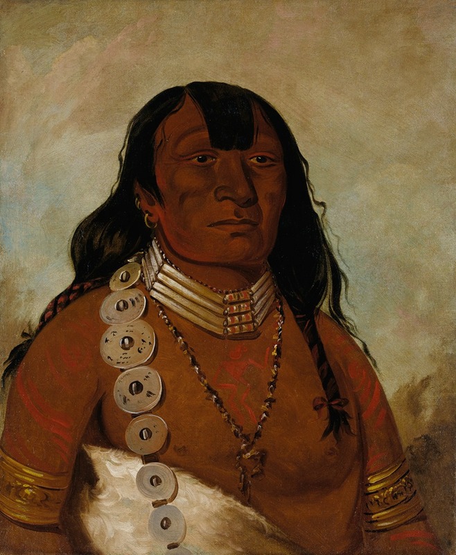 George Catlin - Téh-Tóot-Sah (Better Known As Tohausen, Little Bluff), First Chief