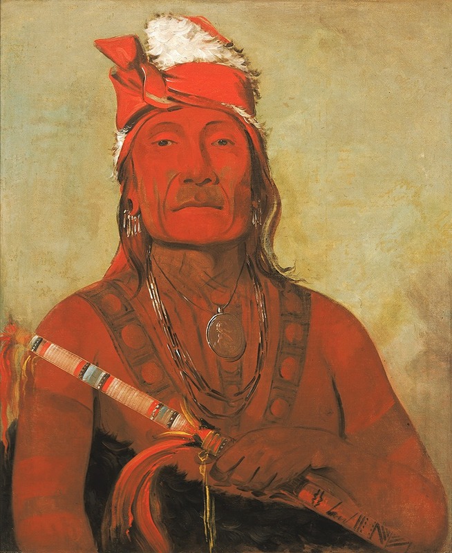 George Catlin - Toh-Kí-E-To, Stone With Horns, a Chief