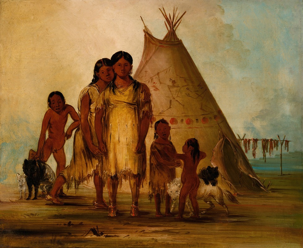 George Catlin - Two Comanche Girls