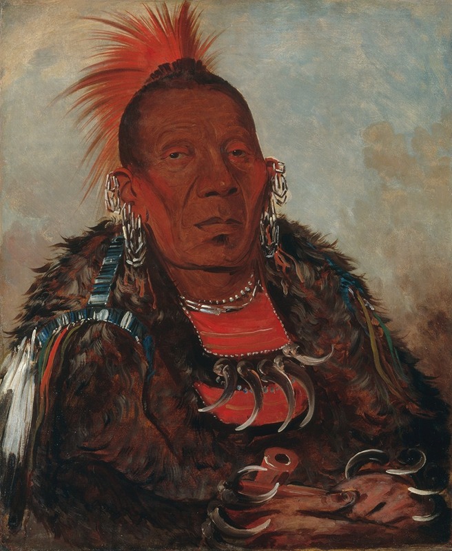 George Catlin - Wah-Ro-Née-Sah, The Surrounder, Chief of The Tribe