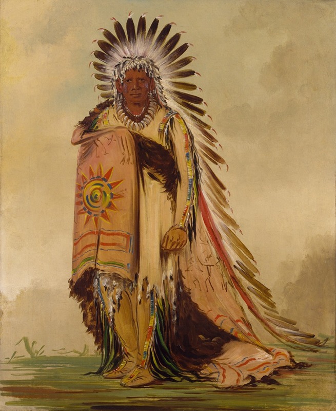 George Catlin - Wán-Ee-Ton, Chief of The Tribe