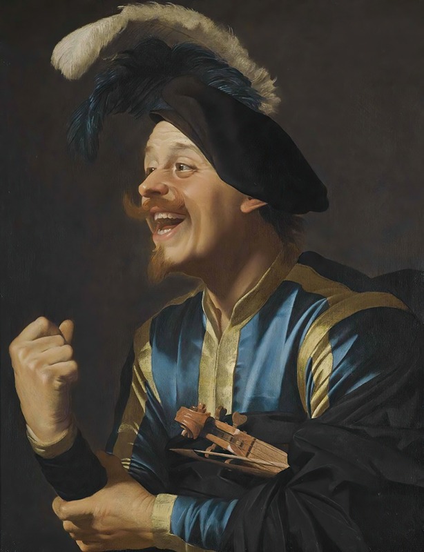 Gerard van Honthorst - A Laughing Violinist