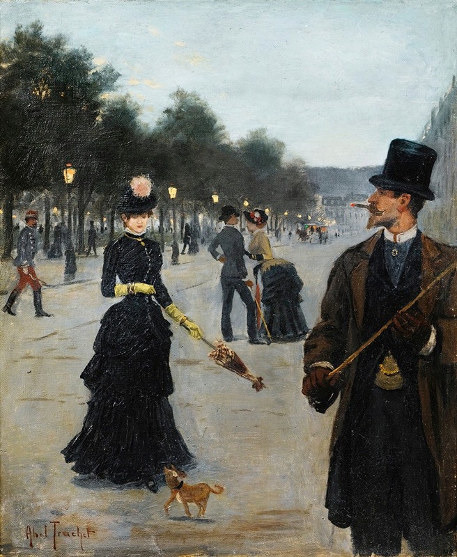 Louis Abel-Truchet - Elegants Wandering In Paris