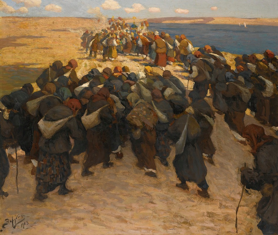 Viktor Ivanovich Zarubin - Crowd of Pilgrims