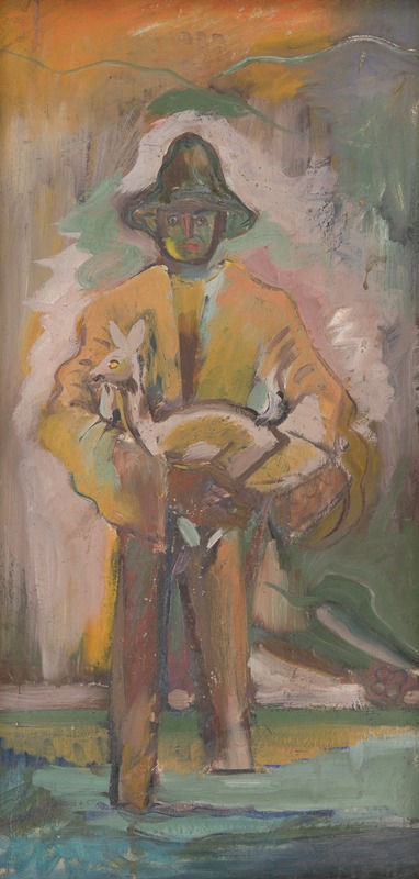 Arnold Peter Weisz-Kubínčan - Man Carrying a Deer