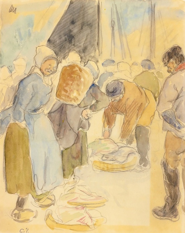 Camille Pissarro - Marché Aux Poissons, Dieppe