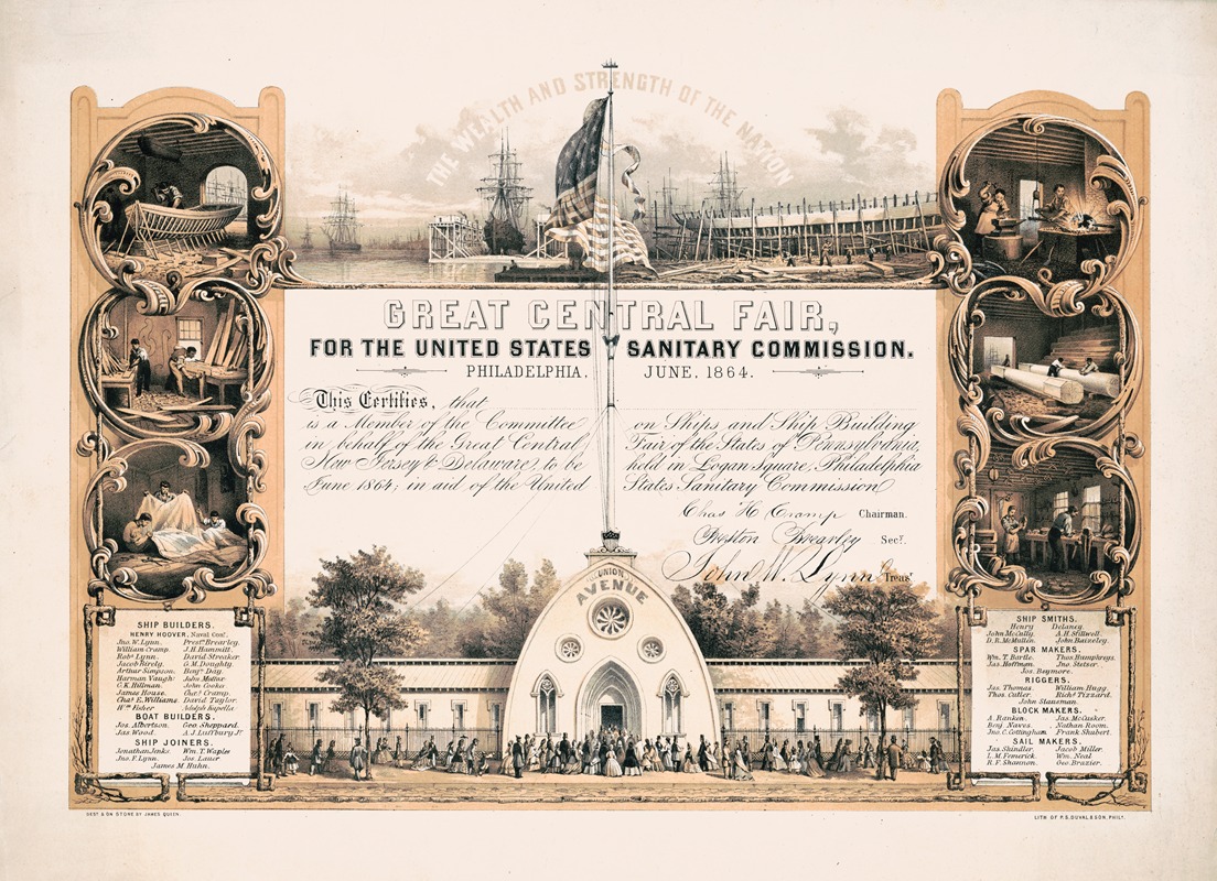 James Fuller Queen - Great central fair, for the United States Sanitary Commission. Philadelphia, June, 1864