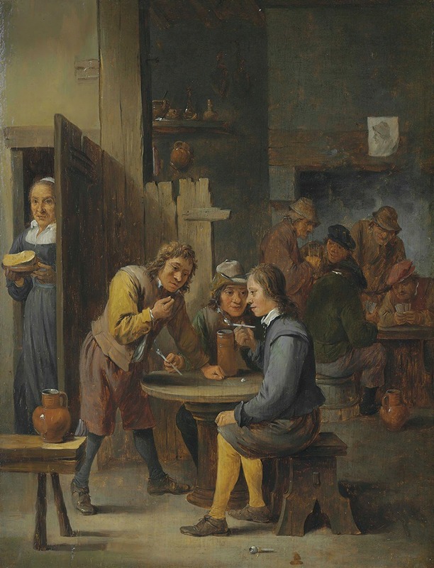 David Teniers The Younger - Figures in a tavern interior