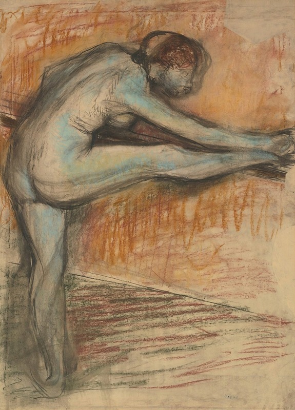 Edgar Degas - Étude De Nu Pour Une Danseuse À La Barre
