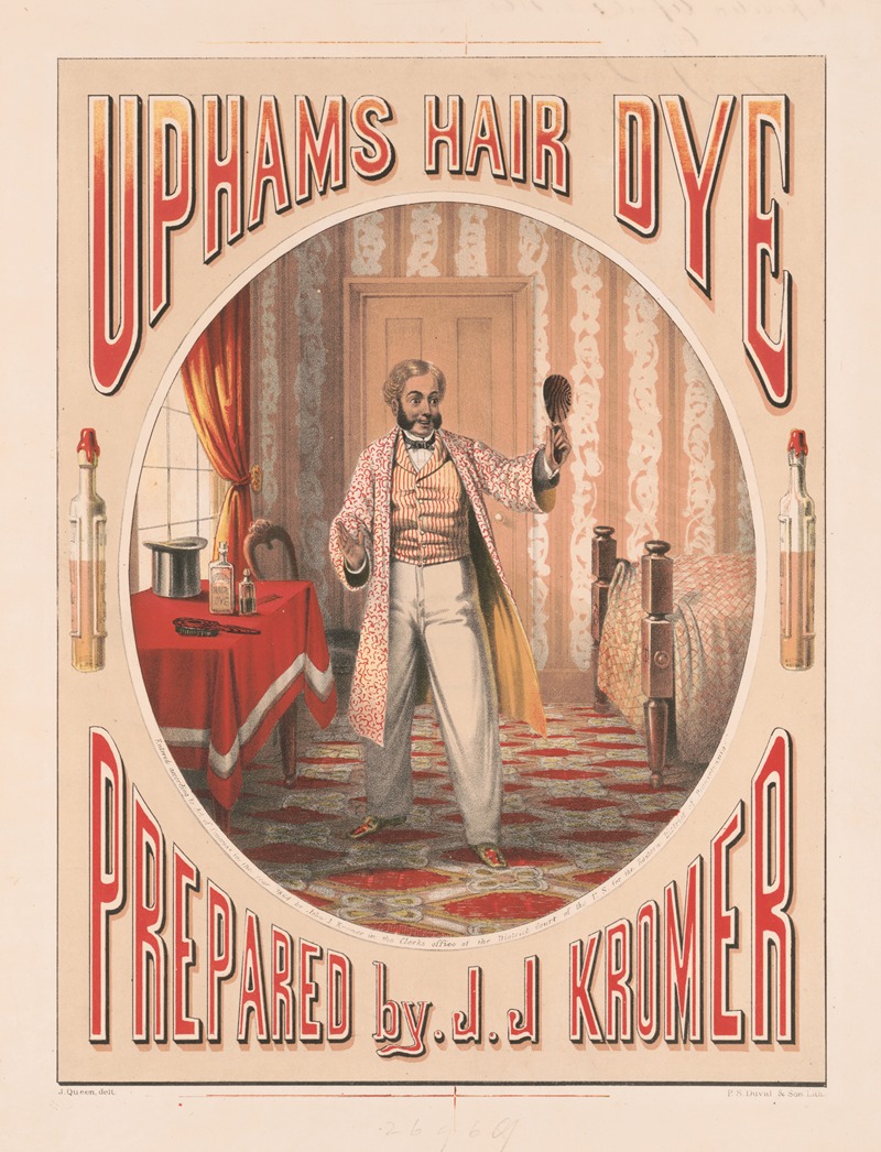 James Fuller Queen - Uphams hair dye prepared by J.J. Kromer