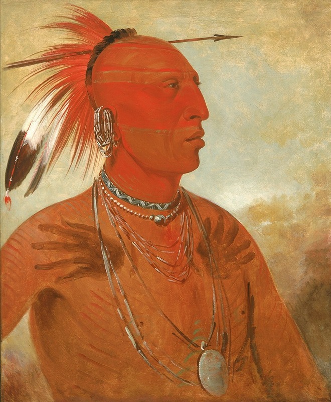 George Catlin - La-wáh-he-coots-la-sháw-no, Brave Chief, a Skidi (Wolf) Pawnee