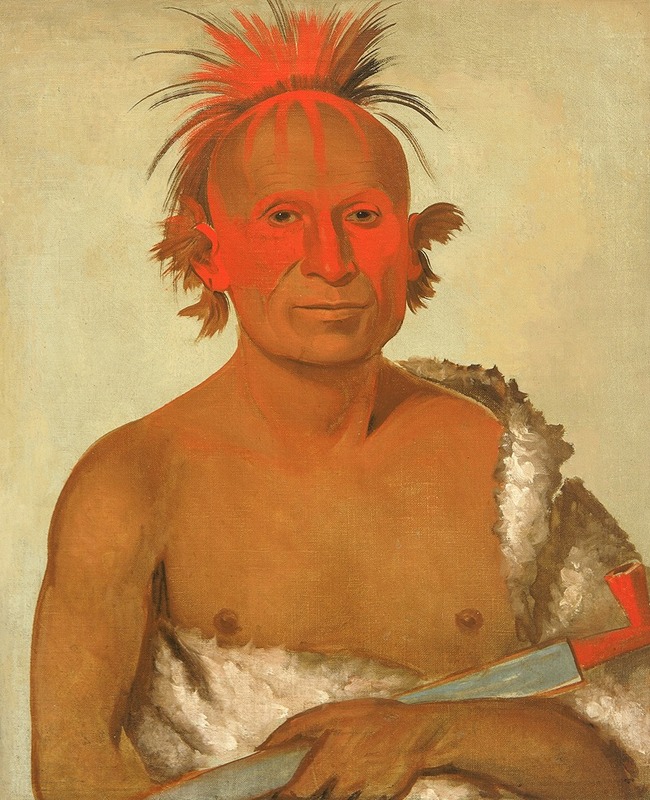 George Catlin - Pash-ee-pa-hó, Little Stabbing Chief, the Younger, One of Black Hawk’s Braves