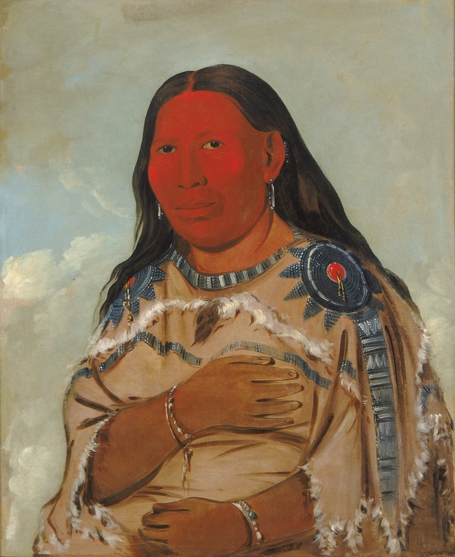 George Catlin - Wife of Two Crows