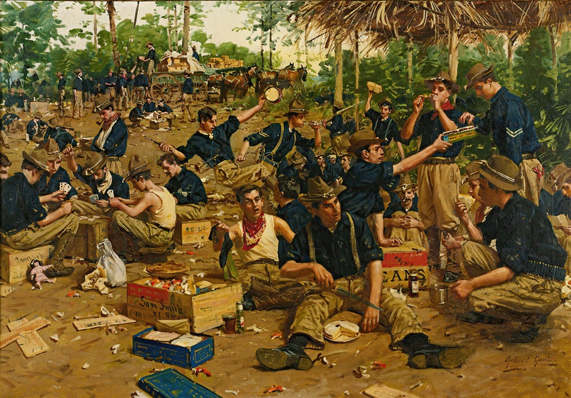 William Gilbert Gaul - Christmas Day In Camp