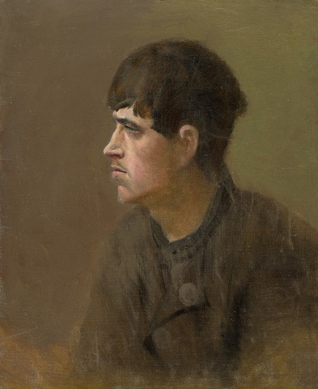 Ladislav Mednyánszky - Half-Figure of a Young Man from Profile