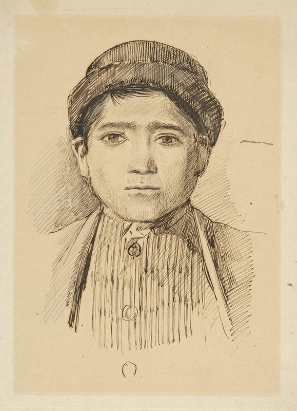 Ladislav Mednyánszky - Portrait Study of a Boy in a Hat