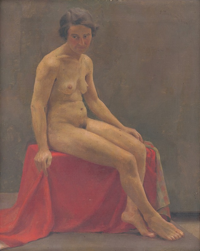Ladislav Treskoň - Seated Nude