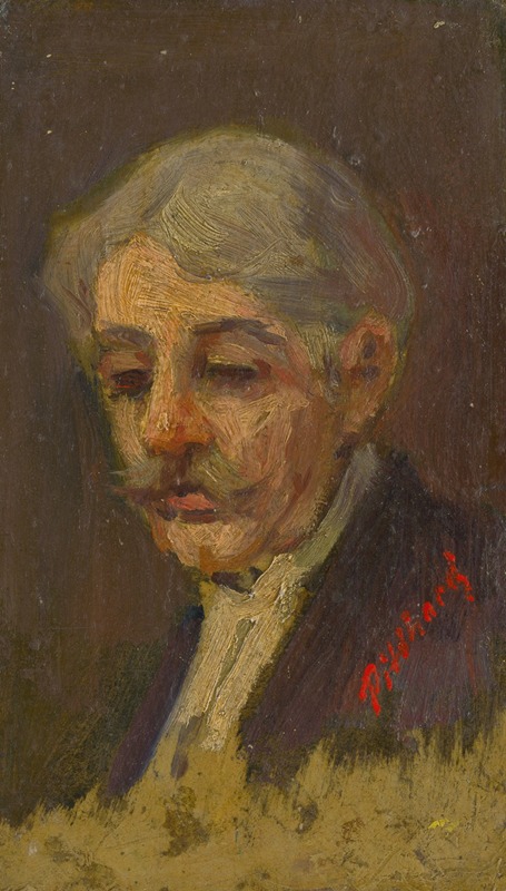 Ľudovít Pitthordt - Portrait of an Old Man with Half-Closed Eyes