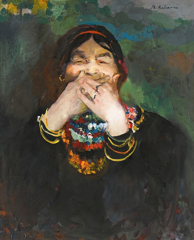 Filipp Malyavin - Laughing Baba
