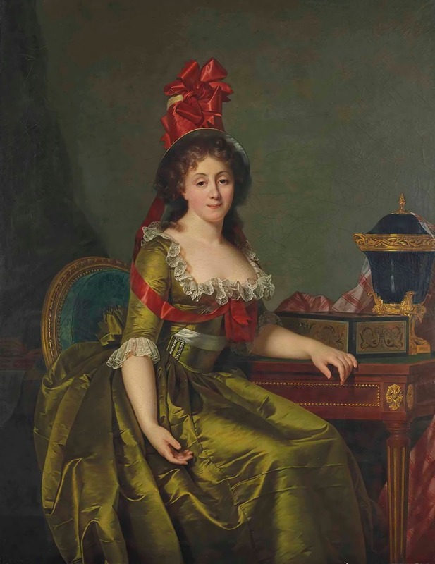 Rose Adélaïde Ducreux, Self-Portrait with a Harp