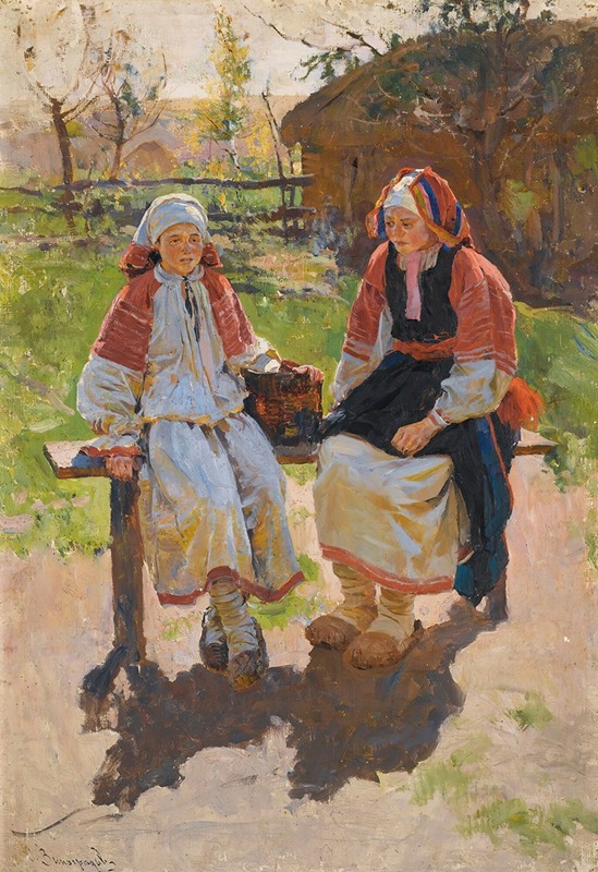 Sergei Arsenevich Vinogradov - Two Peasant Girls