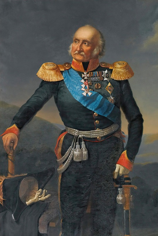 After Franz Krüger - Portrait Of Prince Petr Khristianovich Wittgenstein (1769-1843)