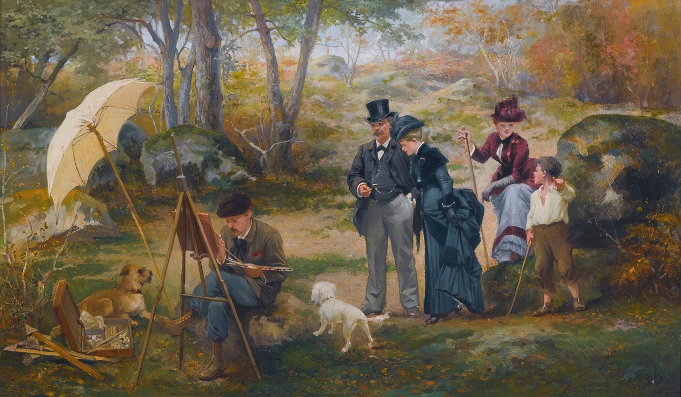 Alcide Théophile Robaudi - Le Peintre De Plein Air Dans La Foret De Fontainebleau