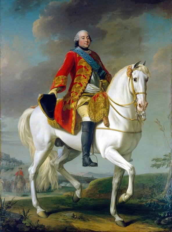 Alexander Roslin - Louis-Philippe, Duc d’Orleans, Saluting his Army on the Battlefield
