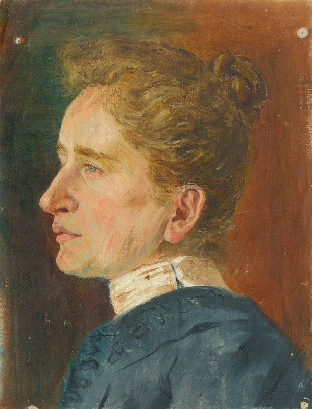Aurel Ballo - Head Study of an Older Woman in Profile