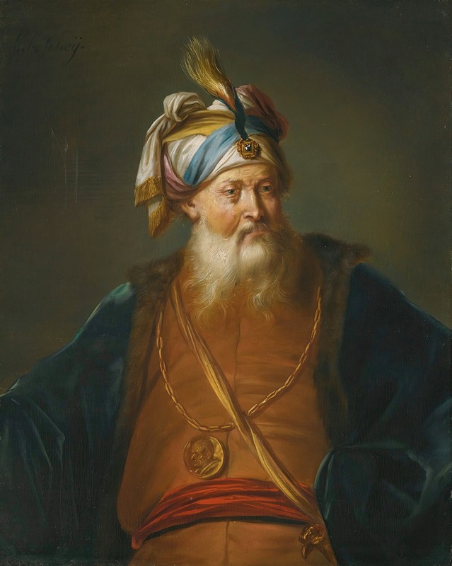 Balthasar Beschey - A Turbaned Man In Oriental Dress