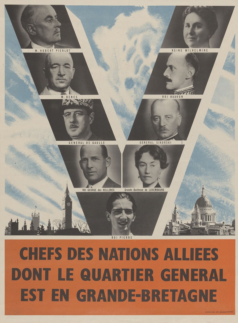 Anonymous - Chefs des Nations Alliees dont le quartier general est en Grande-Bretagne (Chiefs of the Allied Nations are Headquartered in Great Britain)