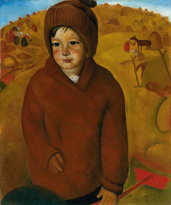 Boris Grigoriev - Boy At Harvest Time