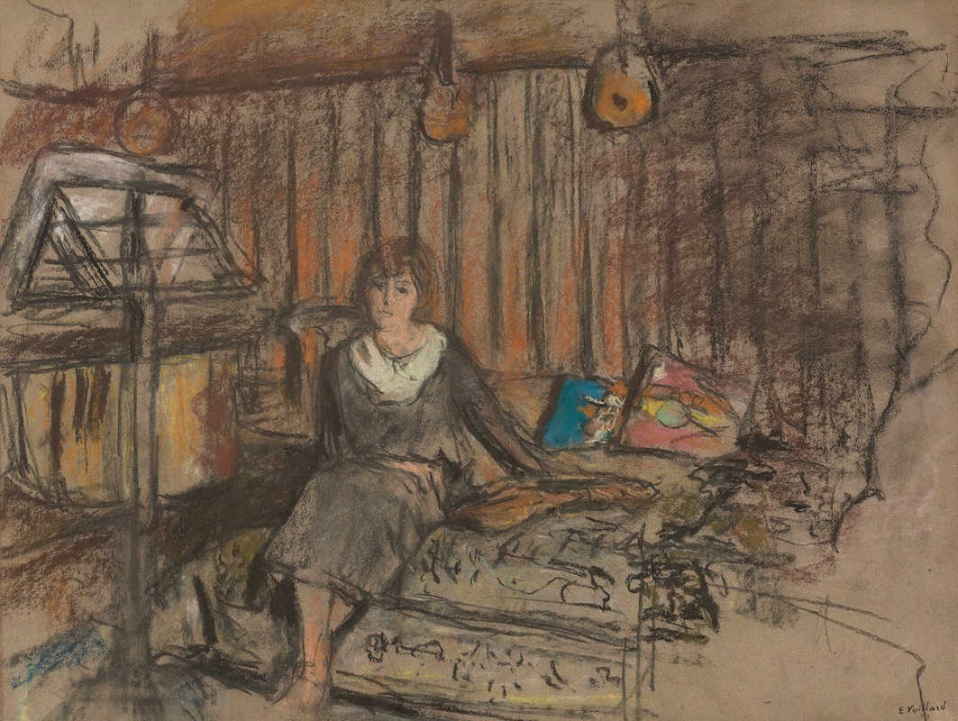 Édouard Vuillard - Madame Fried Rêveuse (Étude)