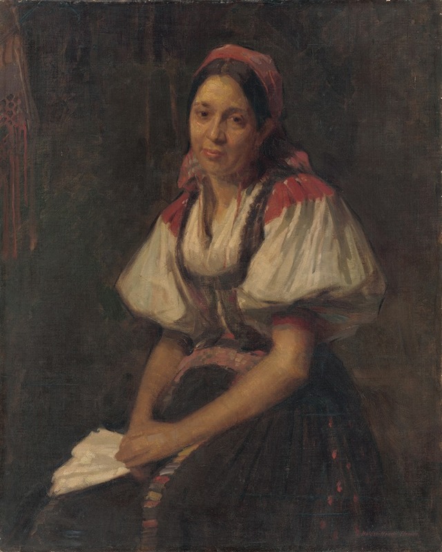 Elemír Halász-Hradil - Peasant Woman in Folk Costume