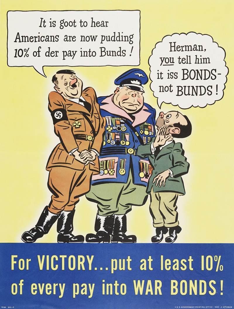 Anonymous - For victory put at least 10% of every pay into war bonds.