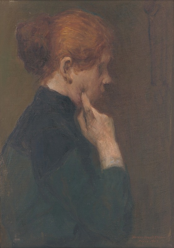Elemír Halász-Hradil - Study of a Girl Lost in Thought