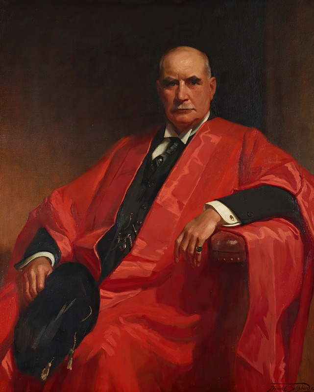 Frank Owen Salisbury - Portrait of J. P. Morgan, Jr. (1867-1943) in a Cambridge Robe