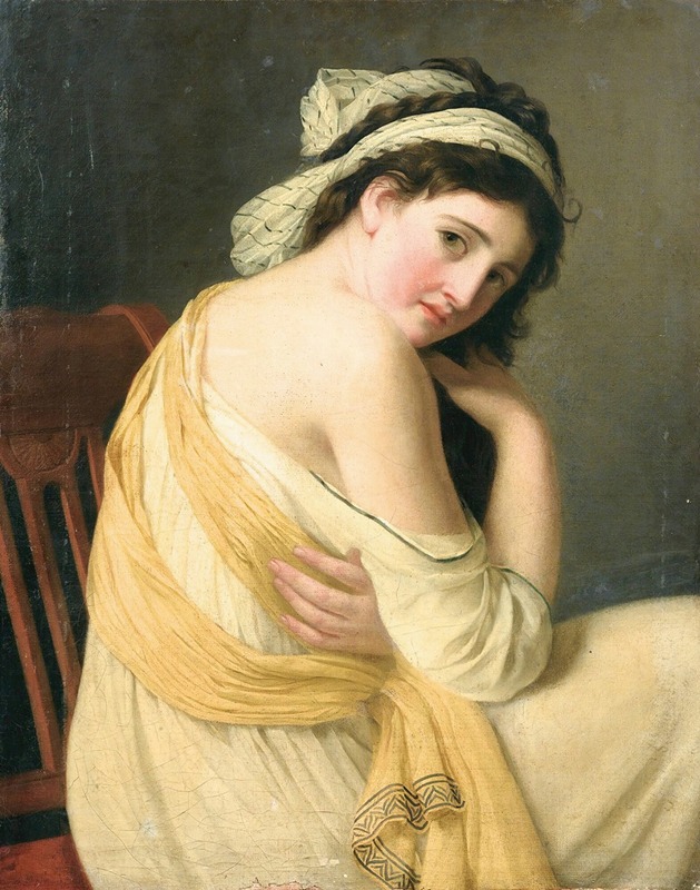 French School - Young Woman In A Greek Tunic