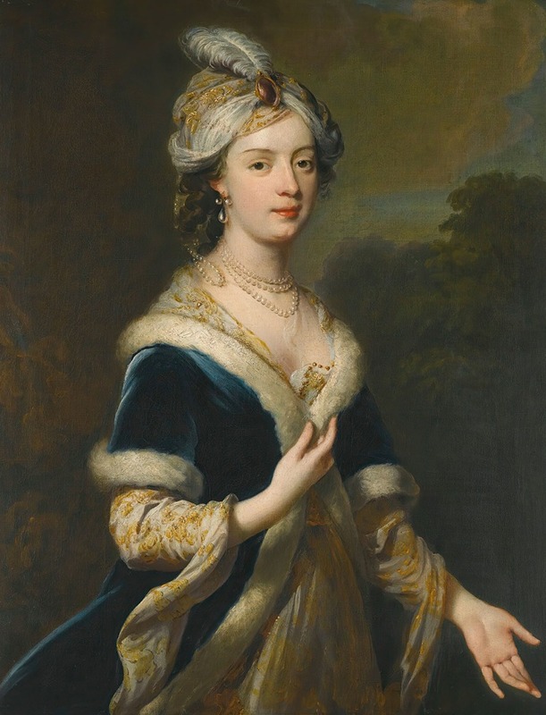 George Knapton - Portrait Of Lady Elizabeth Howard (1701-1739), Eldest Daughter Of Charles Howard, 3rd Earl Of Carlisle, In Turkish Costume